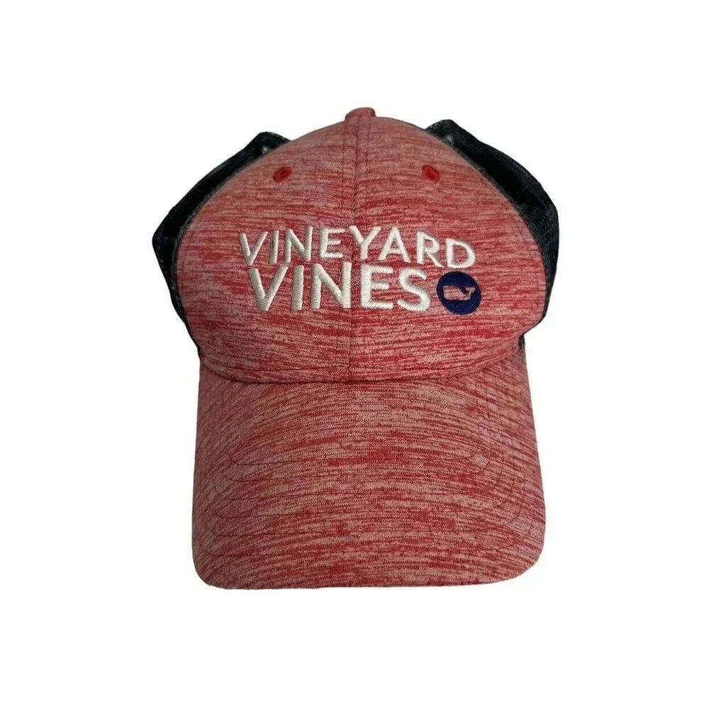 Vineyard Vines Heather Red & Blue Adjustable Trucker Hat Baseball Cap